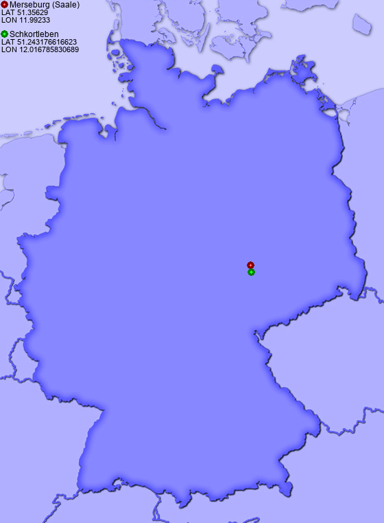 Distance from Merseburg (Saale) to Schkortleben