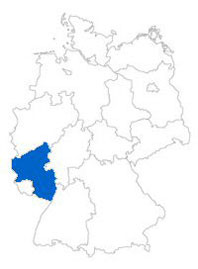 Show Federal state Rhineland-Palatinate on the map of the federal states
