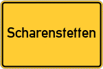 Place name sign Scharenstetten