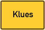Place name sign Klues