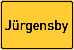 Place name sign Jürgensby