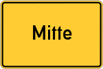 Place name sign Mitte