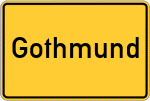 Place name sign Gothmund