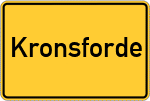 Place name sign Kronsforde, Forsthaus