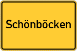 Place name sign Schönböcken