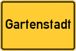 Place name sign Gartenstadt