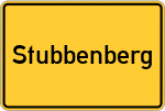 Place name sign Stubbenberg, Dithmarschen