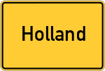 Place name sign Holland