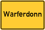 Place name sign Warferdonn