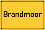 Place name sign Brandmoor, Gemeinde Hennstedt