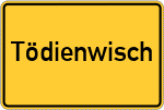 Place name sign Tödienwisch, Dithmarschen