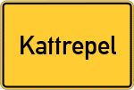 Place name sign Kattrepel, Dithmarschen