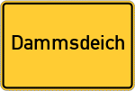 Place name sign Dammsdeich