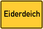 Place name sign Eiderdeich