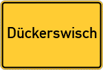 Place name sign Dückerswisch, Dithmarschen