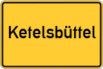 Place name sign Ketelsbüttel
