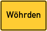 Place name sign Wöhrden