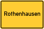 Place name sign Rothenhausen