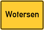 Place name sign Wotersen