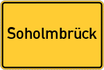 Place name sign Soholmbrück