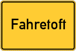 Place name sign Fahretoft