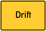 Place name sign Drift, Gemeinde Hattstedt
