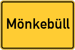Place name sign Mönkebüll