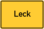 Place name sign Leck