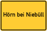 Place name sign Hörn bei Niebüll