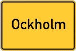 Place name sign Ockholm