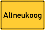 Place name sign Altneukoog