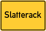 Place name sign Slatterack