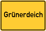 Place name sign Grünerdeich