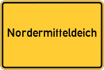 Place name sign Nordermitteldeich