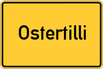 Place name sign Ostertilli