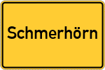 Place name sign Schmerhörn