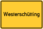 Place name sign Westerschütting