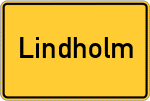 Place name sign Lindholm
