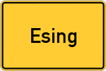Place name sign Esing, Eiderstedt