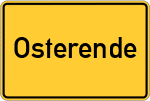 Place name sign Osterende, Eiderstedt
