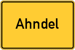 Place name sign Ahndel
