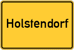 Place name sign Holstendorf