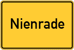 Place name sign Nienrade