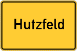 Place name sign Hutzfeld