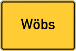 Place name sign Wöbs