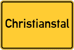 Place name sign Christianstal