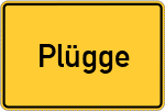 Place name sign Plügge