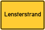 Place name sign Lensterstrand