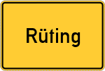 Place name sign Rüting