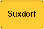 Place name sign Suxdorf
